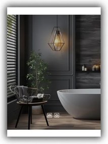 IREDA Oglindă de baie cu iluminare LED, 70 x 50 cm