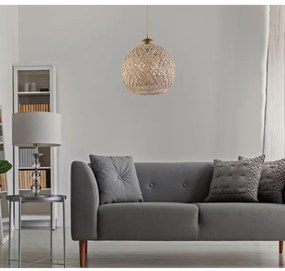 Lustră pe cablu JUTE 1xE27/60W/230V bej