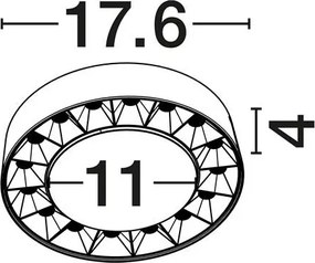 Plafoniera LED exterior moderna IP65 CONVEX alb D-17,6cm