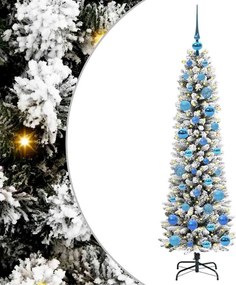 vidaXL Brad de Crăciun artificial Alb 150 cm PVC și metal și plastic