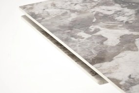 Masa extensibila Fernando marmura alba/negru L160-240 cm