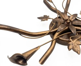 Lustră aplicată ROZETA 3xE14/40W/230V bronz