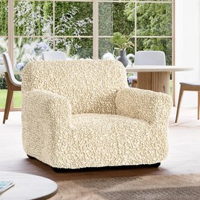 Huse bielastice FUCO bumbac bio smântânii fotoliu (l. 60 - 110 cm)