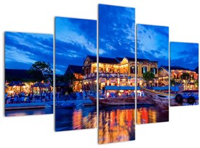 Tablou - Orașul de noapte Hoi An, Vietnam (150x105 cm)