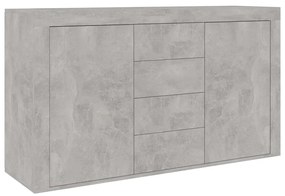 801845 vidaXL Servantă, gri beton, 120 x 36 x 69 cm, PAL