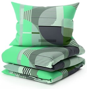 Lenjerie de pat din bumbac ORVION verde Dimensiune lenjerie de pat: 70 x 90 cm | 140 x 200 cm