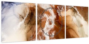 Tablou - Marmură abstract (cu ceas) (90x30 cm)