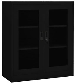 Dulap de birou, negru, 90x40x105 cm, otel Negru, 90 x 40 x 105 cm, Fara jardiniera, 1, 90 x 40 x 105 cm