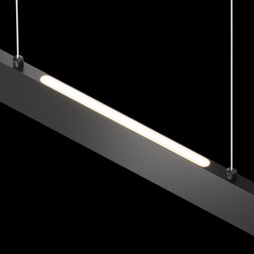 Lustra LED suspendata design modern Step negru 23W 4000K