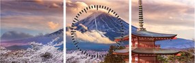 Tablou - Muntele Fuji (cu ceas) (90x30 cm)