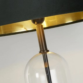 Veioza/Lampa de masa design decorativ Oxford negru, verde
