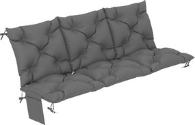 Outsunny Pernă bancă hidrofugă antiderapantă, perniță pentru leagăn exterior cu spătar & fixări 150 x 100 cm gri închis | Aosom Romania