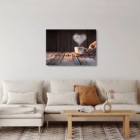 Tablou pe sticlă - Timp pentru cafea (70x50 cm)