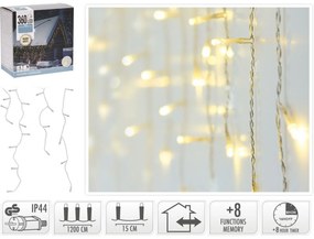 Lanț exterior Rampouchy 12 m, 360 LED, alb cald, temporizator, IP44