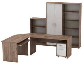 Set de birou Hansa 2 NEW (craft dunkel + alb). 1040190
