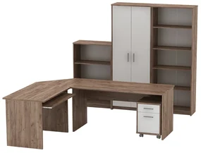 Set de birou Hansa 2 NEW (craft dunkel + alb). 1040190