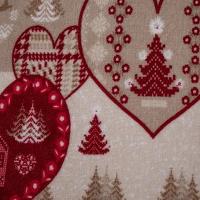 Cearceaf cu elastic din micropluș INIMĂ 90 x 200 cm