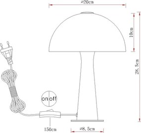 Globo 50670108 - Lampă de masă JULIA 1xE14/25W/230V neagră