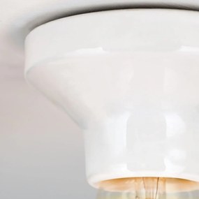 Mini Plafoniera din ceramica alba FROST