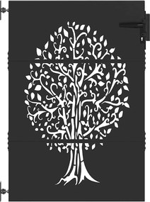 vidaXL Poartă de grădină Negru 85 x 150 cm Oțel vopsit în pulbere