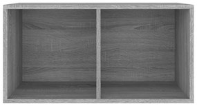Cutie de depozitare viniluri, gri sonoma, 71x34x36 cm, lemn 1, sonoma gri