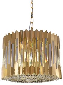 Lustră pe lanț RITZ 7xE14/40W/230V d. 42 cm auriu