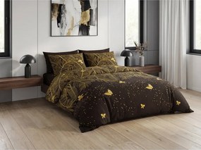 Set Lenjerie de pat din microfibra VISATA negru + husa pentru pernă 45 x 45 cm GRATUIT