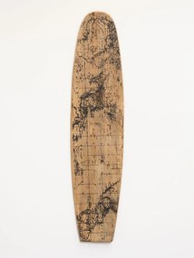 Decorațiune placă de surf din lemn de mango, H160 cm, "Surf Board"
