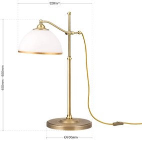 Lampă de masă Orion LA 4-1213/1 OLD LAMP 1xE27/40W/230V alb/bronz