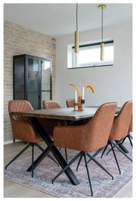 Scaun de sufragerie maro deschis tapițat Harbo – House Nordic