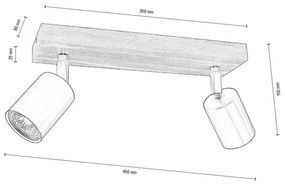 Spot de tavan Spot-Light DO2910256 MANARA 2xGU10/5W/230 nuc