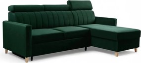 Colțar extensibil Vario universal dreapta/stânga - catifea verde Bluvel 78