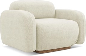 Modul pentru canapea modulară crem cu tapițerie din țesătură bouclé Ailani – Makamii