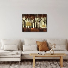 Tablou pe sticlă - Pădure decorativă (70x50 cm)
