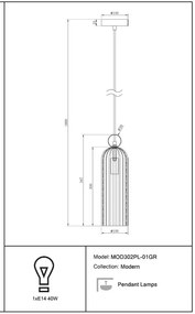 Lustra, Pendul modern in stil retro Antic Gri