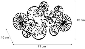Lampă de perete Art Deco aur antic 71 cm - Kelly