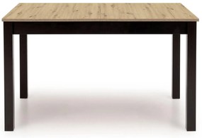 Masă de sufragerie extensibilă Tentempies (stejar artisan + negru) (pentru 4-6 persoane). 1116983