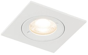 Spot modern îngropat alb pătrat IP44 - Xena
