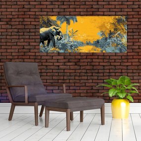 Tablou - Elefant în natură (120x50 cm)