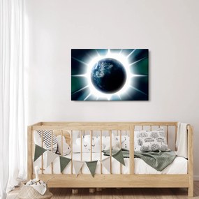 Tablou cu planeta iluminată (90x60 cm)