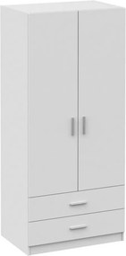 Dulap INVITA Tip 5, alb, DTD lamimat, cu 2 usi si 2 sertare, 90x60x200