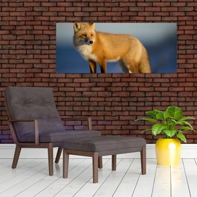 Tablou -Vulpea pe zăpadă (120x50 cm)