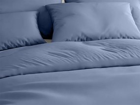 Lenjerie de pat din bumbac LUX albastra cu buzunar hotelier Dimensiune lenjerie de pat: 70 x 90 cm | 140 x 200 cm