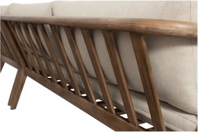 Canapea de grădină maro tapițată (în formă de ”L”) Biam – WOOOD