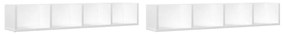 840444 vidaXL Dulapuri de perete, 2 buc., alb, 99x18x16,5 cm, lemn compozit