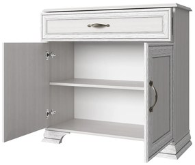 Comodă 2D1S cu sertar, PAL melaminat, woodline crem, TIFFY 07