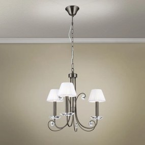 Candelabru stil clasic cu cristal K9 ARIANE 3L nickel inchis
