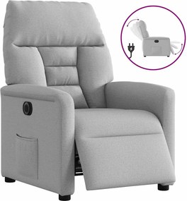 vidaXL Scaun reclinabil electric Cloud Grey Fabric