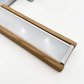 Brilagi-LED Iluminare pentru oglindă de baie 3 în 1 WOODY MIRROR LED/8W/230V 40 cm IP44 crom/stejar