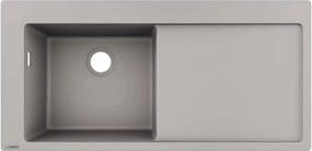 Chiuveta compozit gri Hansgrohe S51 SilicaTec 105x51 cm